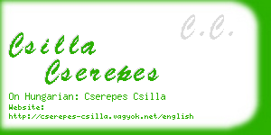 csilla cserepes business card